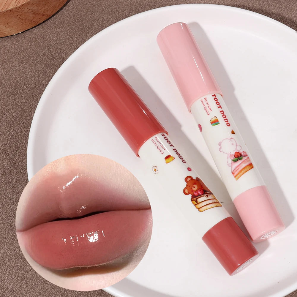 Mirror Crayon Lipstick Moisturizing Water Light Whitening Lipsticks Waterproof Lasting Lip Gloss Makeup Women Korean Cosmetics