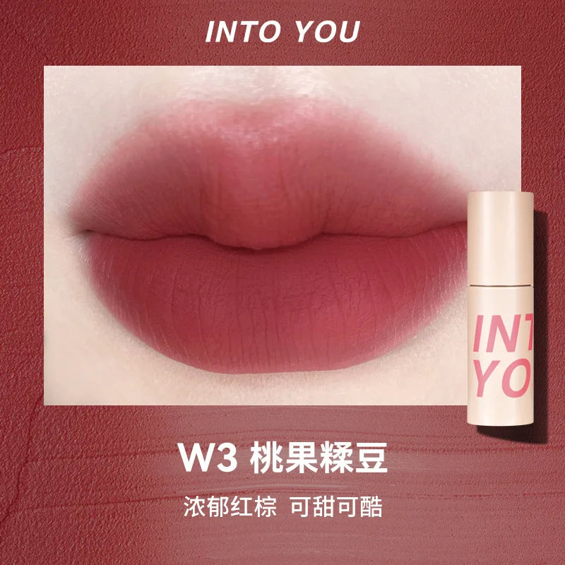 INTO YOU Make up Lip Gloss miltcolor Matte Velvet Lipstick Waterproof Red Lip Tint Lip Glaze Beauty Cosmetics lipstick lipgloss