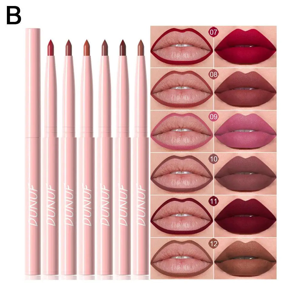 Lipstick Pen 6-color Lip Liner Matte Crayon Lipstick Long-lasting For Women's LIP Makeup  Gloss Sexy Lip Care Cosmetics