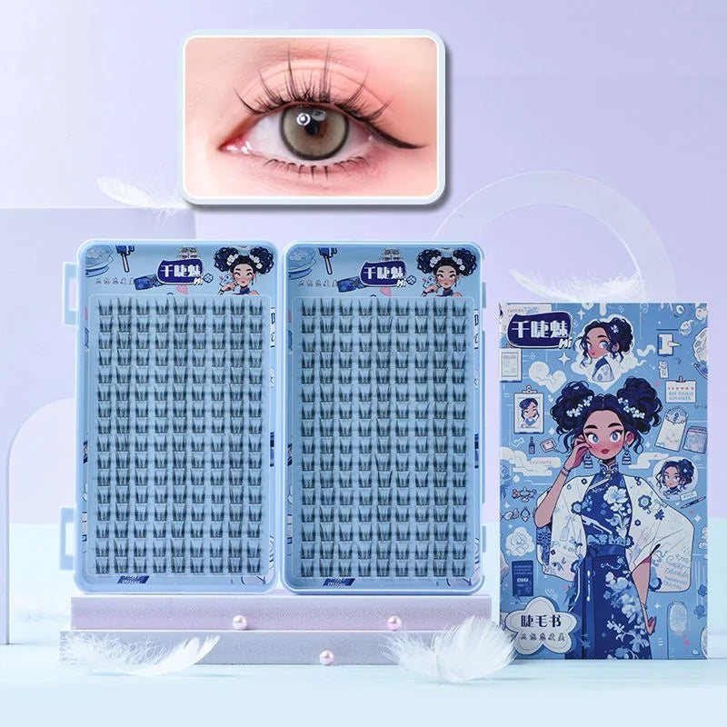 High-capacity Manga Lash Eyelash Book Natural Thick Long Reusable Eyelash Extensions Individual Cluster Beauty Big Eyes Tool