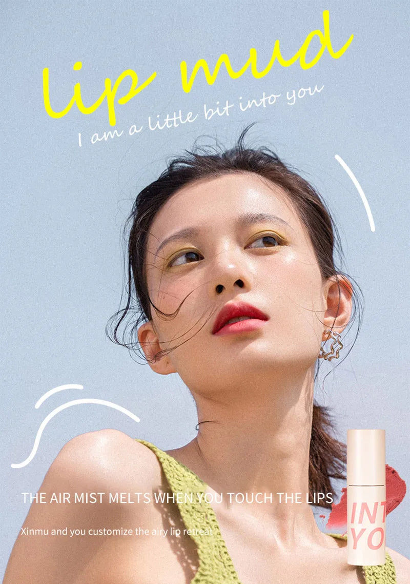 INTO YOU LIP MUD The Female Protagonist's Lips And Cheeks Are Dual Purpose Misted Face Mouth And Red Lip Beauty Cosmetics