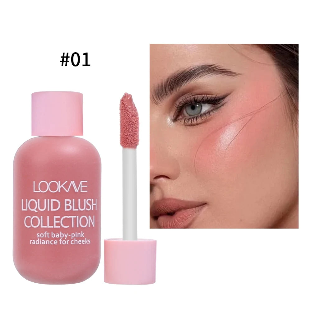 Mini Moisturizing Liquid Blush Waterproof Lasting Natural Brighten Contour Blusher Makeup Color Rendering Face Pigment Cosmetics