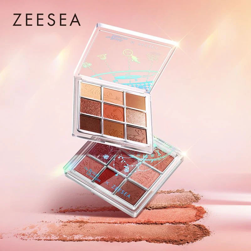 ZEESEA Alice Eyeshadow Palette 9 Colors Matte Glitter Professional Waterproof Long Lasting Eye Shadow Make Up Palette