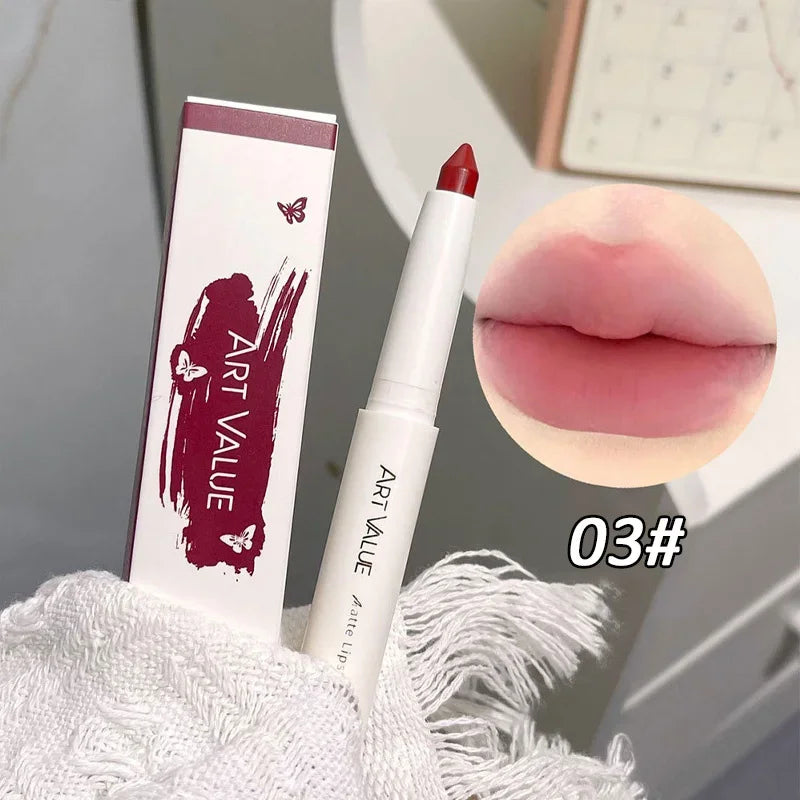 Matte Pink Lipstick Pencil Non-stick Cup Lasting Contour Lip Liner Pencil Waterproof Crayon Pigments Lipliner Pen Lips Makeup