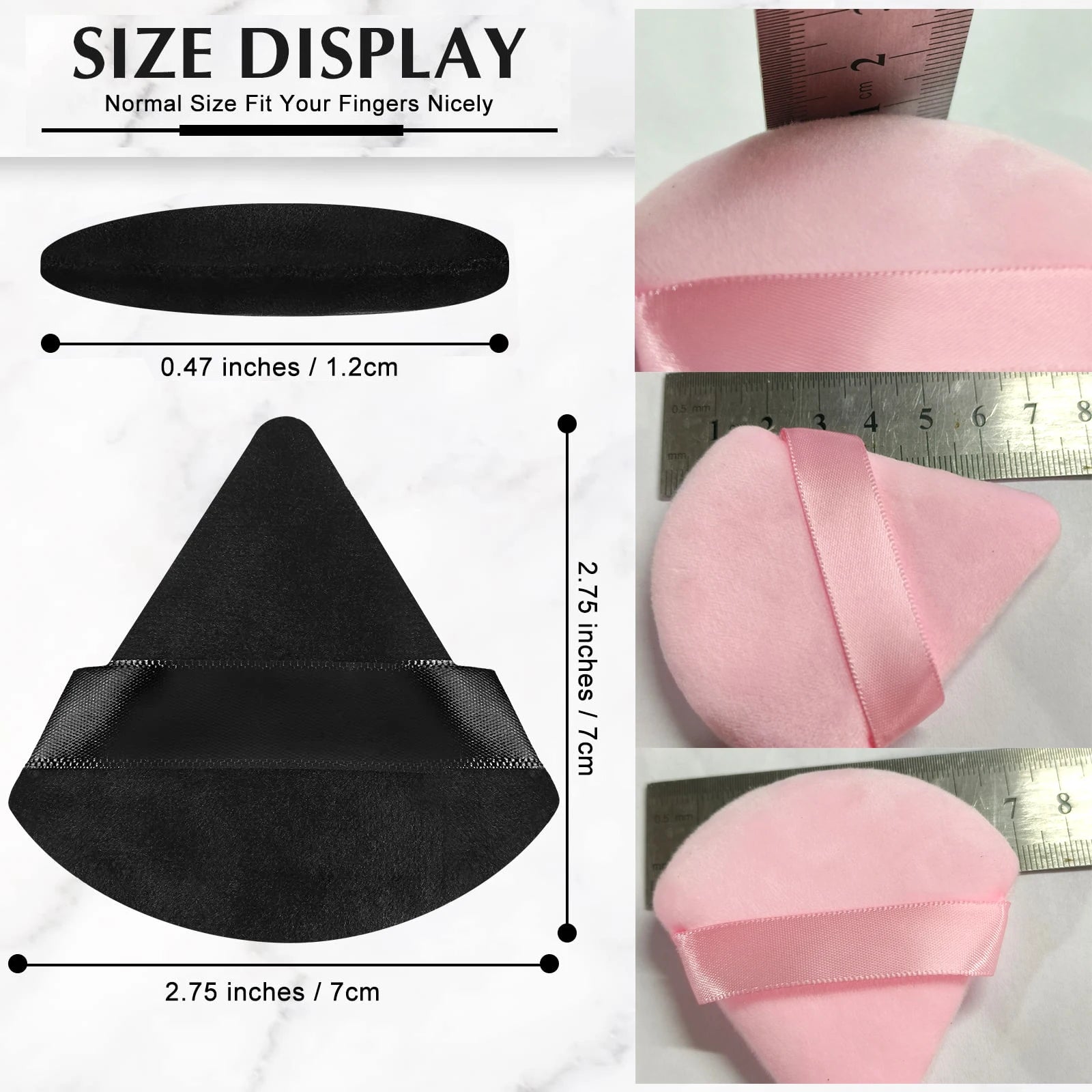 100Pcs Customized Logo Powder Puff Face Triangle Makeup Tool Powder Soft Cosmetic Puff Makeup Foundation Sponge Beauty Tool