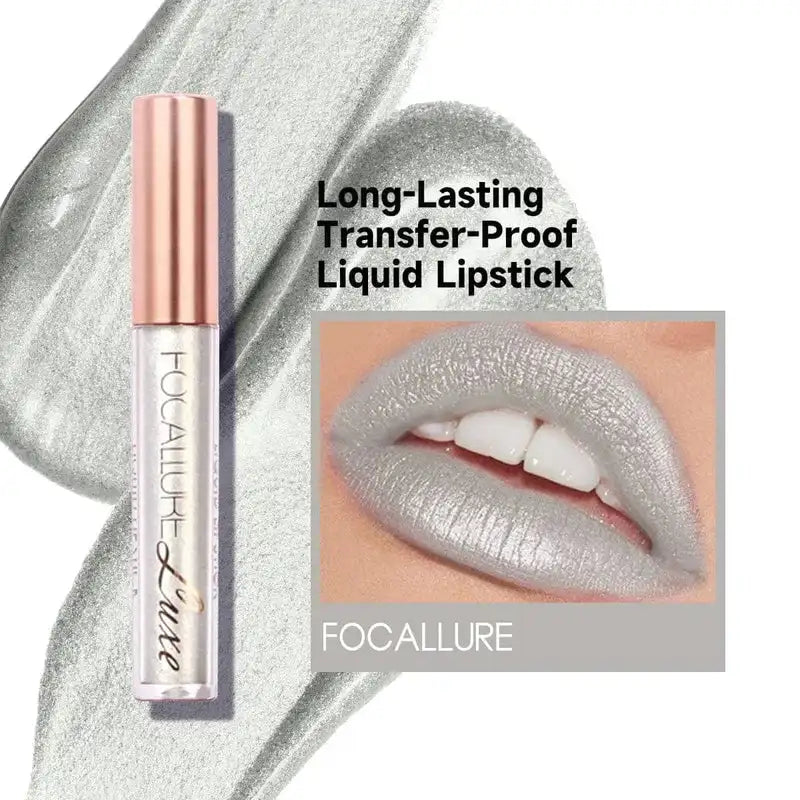 FOCALLURE Makeup Glitter Lip Gloss Waterproof Long-lasting Moisturize Luminous Liquid Lipstick Lips Makeup Women Cosmetics