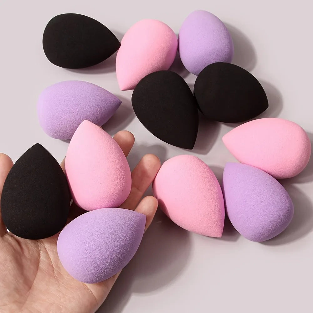 12Pcs Multicolor Makeup Sponge Blender Beauty Egg Cosmetic Puff Soft Foundation Sponges Powder Puffs Women Make Up Accessories