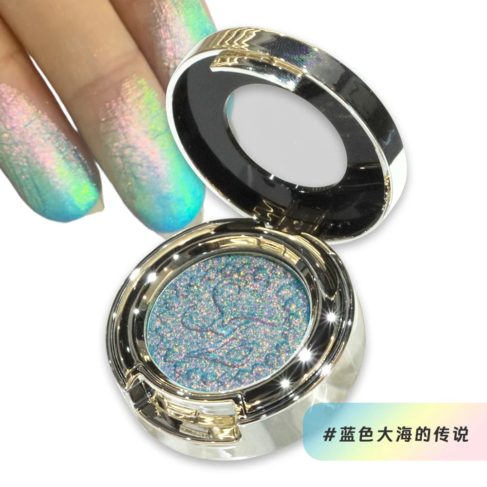 Multichrome Long Lasting Single Shimmer Eyeshadows Eye Makeup Cosmetic for Women