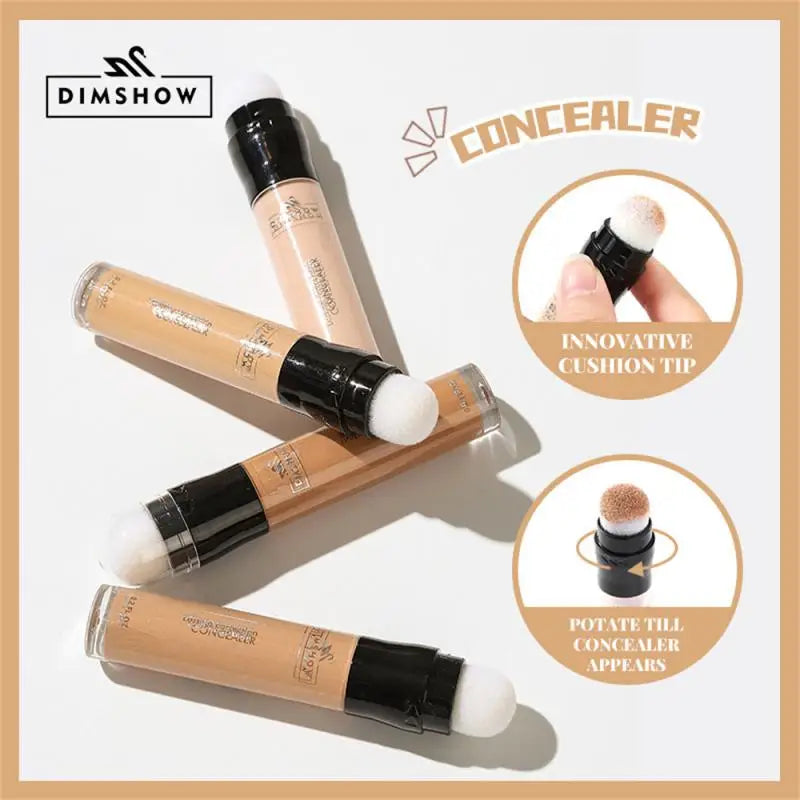 2 In 1 Facial Concealing Stick Concealer Foundation Stick Double-headed Concealer Stick Brightening Contour Cosmetic With Brush