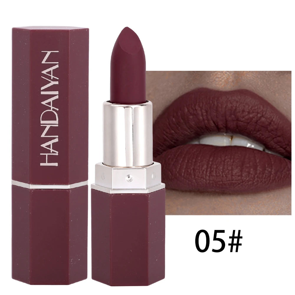 Waterproof Nude Matte Lipsticks Long Lasting Lip Stick Not Fading Sexy Red Pink Velvet Lipsticks Makeup Cosmetic Batom 6 Colors