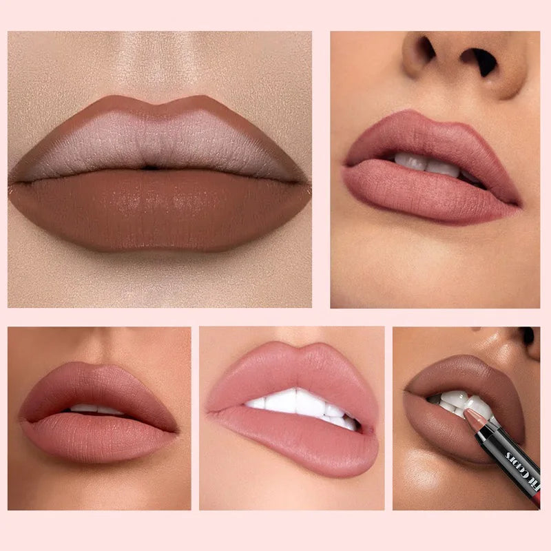 Matte Brown Lip Liner Pencil Lip Outline Contouring Lasting Waterproof Lipstick Crayon Moisturize Lip Balm Cosmetics New