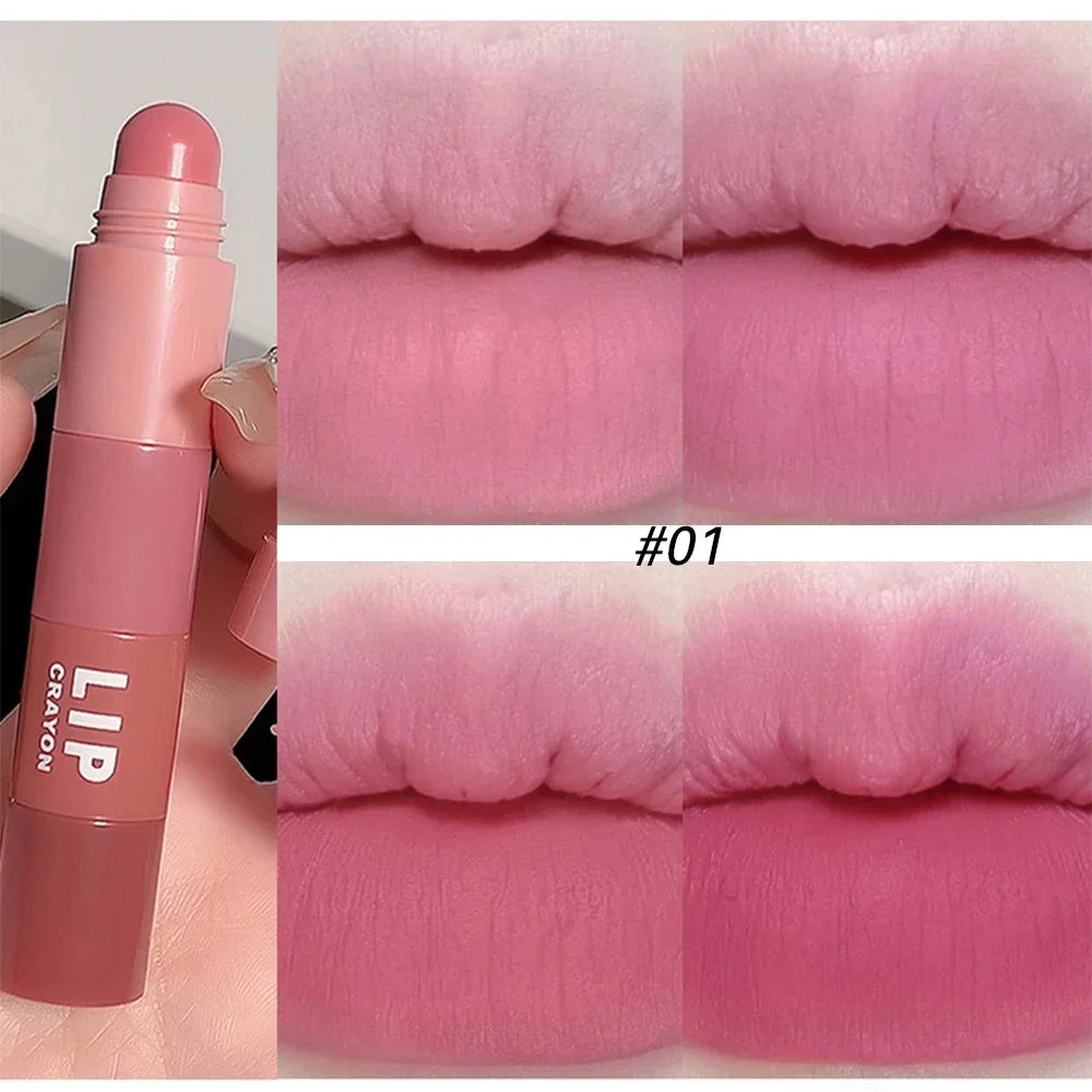 4 Colors In 1 Matte Nude Pink Red Lipstick Lip Liner Pen Long Long Waterproof Crayon Lipstick Pencil Lips Makeup Cosmetic Kit