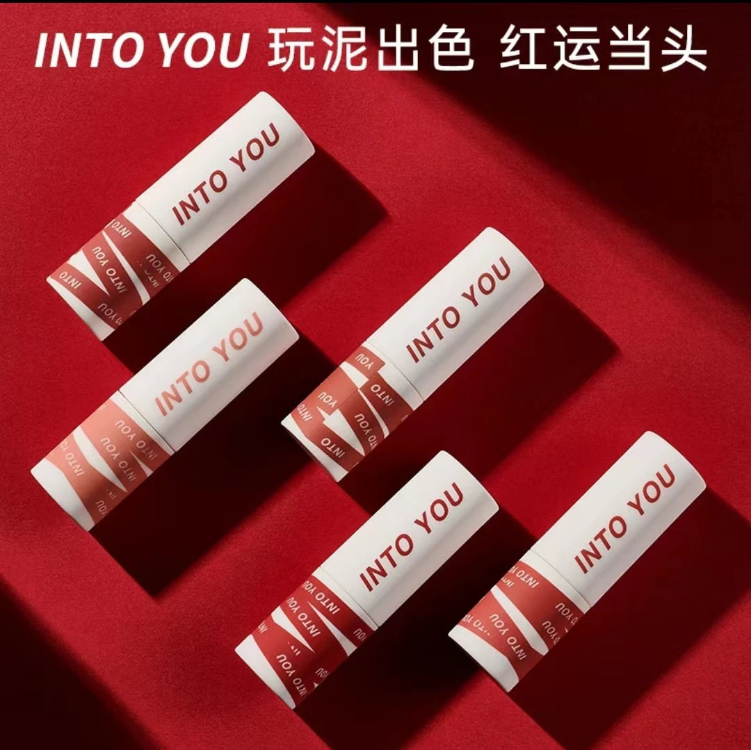 INTO YOU LIP MUD The Female Protagonist's Lips And Cheeks Are Dual Purpose Misted Face Mouth And Red Lip Beauty Cosmetics