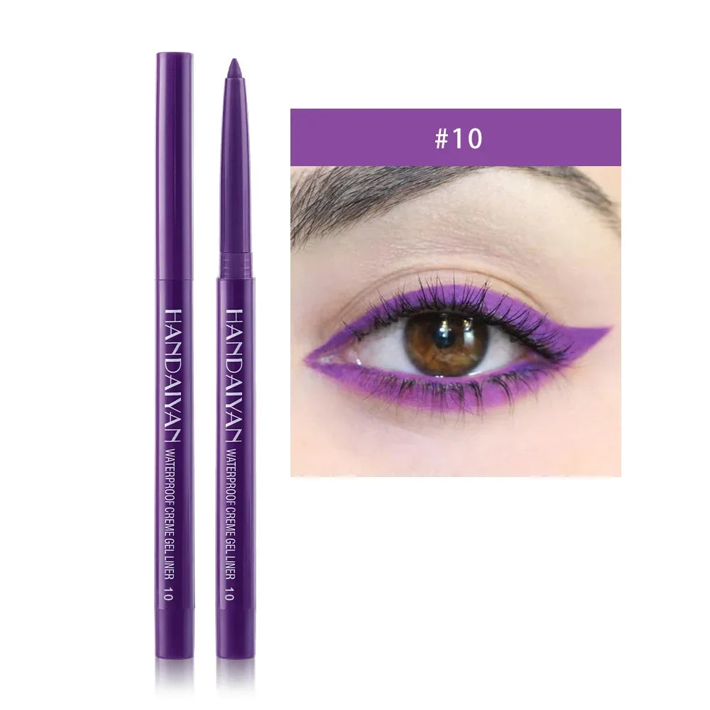 Sexy Purple Waterproof Matte Eye Cosmetics EyeLiner Pencil Long Lasting Women Fashion Pink Black Eye Charming Eye Liner Pencil