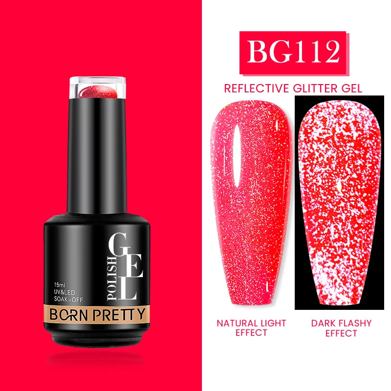 BORN PRETTY Cat Magnetic Gel Nail Polish 15ml Reflective Glitter Soak Off UV LED Gel Semi Permanent Nail Art Varnish Manicure