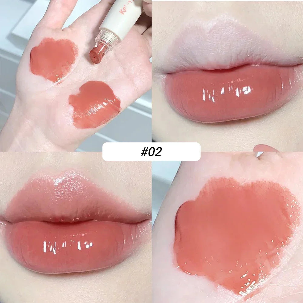 4 Colors Water Mirror Lip Gloss Moisturizing Nude Lipgloss Jelly Transparent Tube Liquid Lipstick Long Lasting Makeup Cosmetics