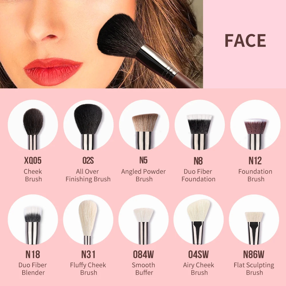 OVW Makeup Brushes Set Beauty Puff Sponge Egg Powder Kabuki Blush Concealer Eye Shadow Makeup Brush Kit