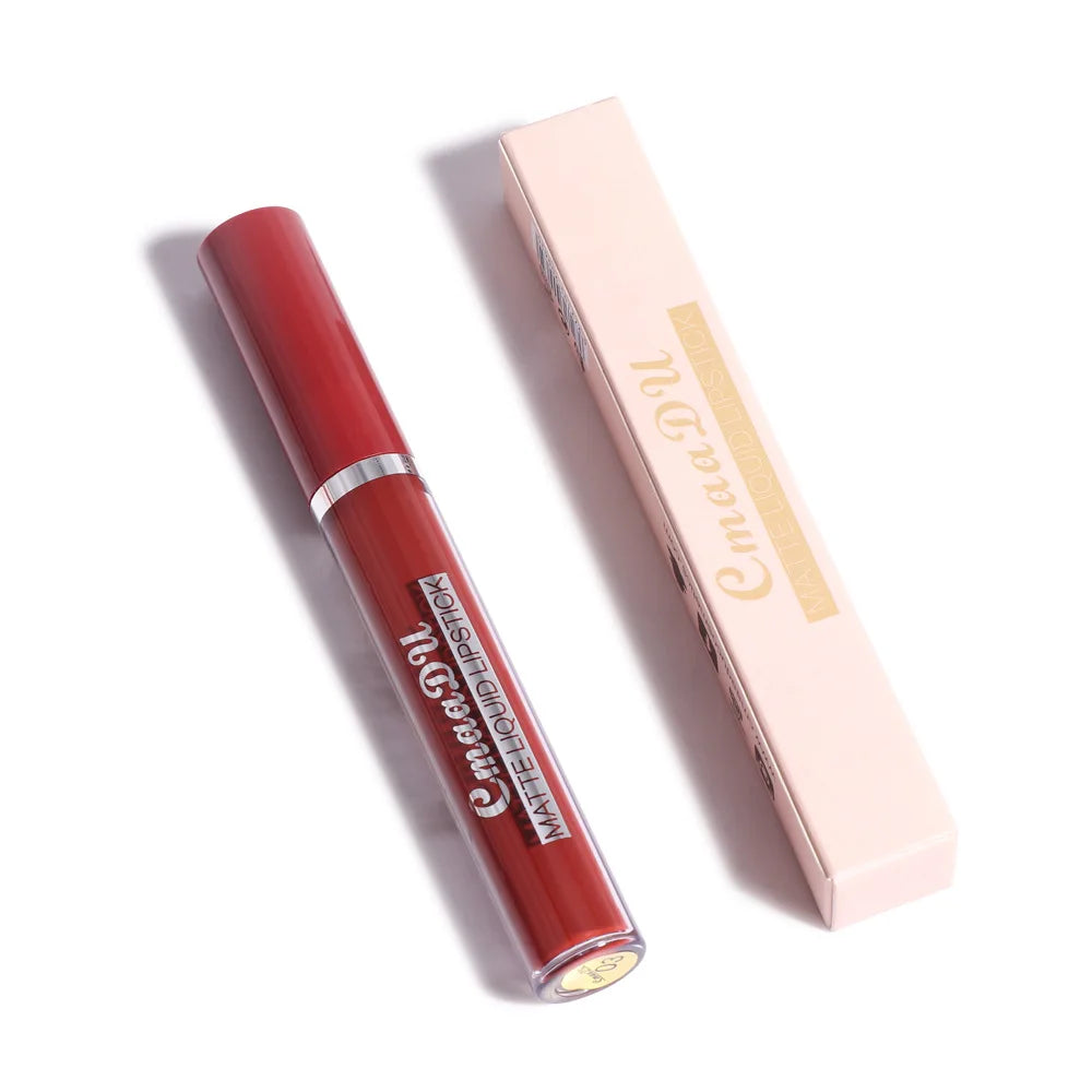 CmaaDu 10Color Love Velvet Nude Moisture-Matte Liquid Lipstick Lipgloss 10-Hour Makeup Soft-Focus Blurred Lip Colour Cosmetics