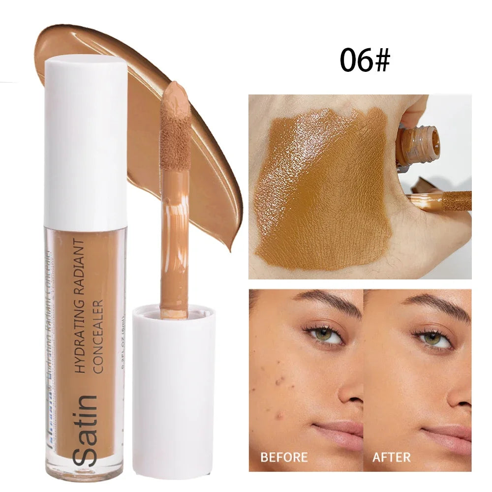 Contouring Face Concealer Makeup Waterproof Lasting Moisturizing Full Coverage Acne Spot Dark Circles Smooth Foundation Cosmetic