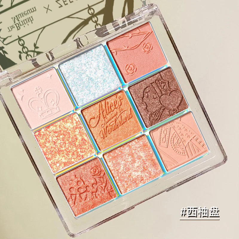 ZEESEA Alice Eyeshadow Palette 9 Colors Matte Glitter Professional Waterproof Long Lasting Eye Shadow Make Up Palette