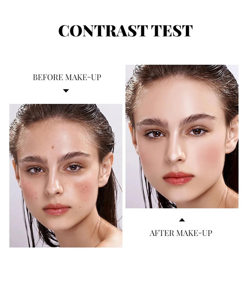 2 In 1 Facial Concealing Stick Concealer Foundation Stick Double-headed Concealer Stick Brightening Contour Cosmetic With Brush