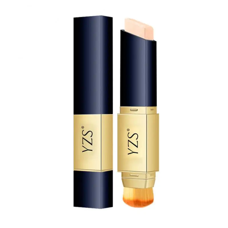 2 In 1 Facial Concealing Stick Concealer Foundation Stick Double-headed Concealer Stick Brightening Contour Cosmetic With Brush