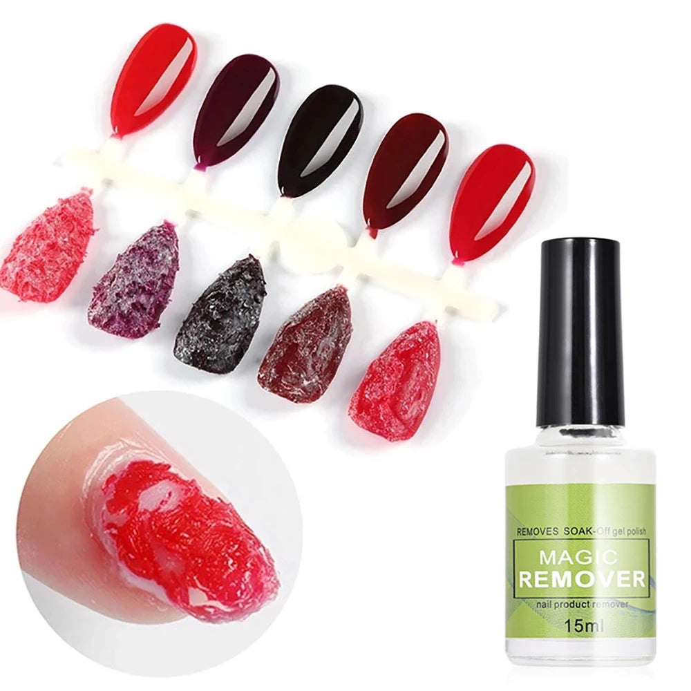 Professional Nail Polish Remover Burst Nail Gel (Don't Hurt Nails) 3 mins Quickly Removes Soak-Off Gel Polish UV Nail Lacquer