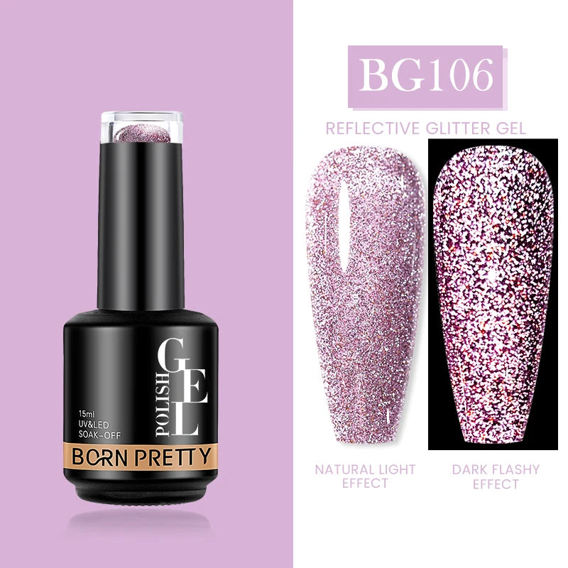 BORN PRETTY Cat Magnetic Gel Nail Polish 15ml Reflective Glitter Soak Off UV LED Gel Semi Permanent Nail Art Varnish Manicure