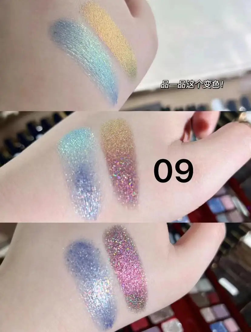 Qianyan 16 Colors Eyeshadow Matte Pearlescence Explosive Flash Plate Powder Black Qian Yan Cheeryep Cowherd Sequins Halloween