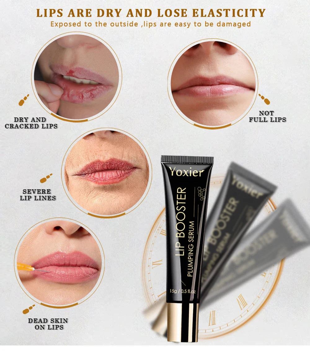 Lip Booster Essence Lips Plumping Serum Reduce Dryness Fine Lines Moisturizing Booster Plumper Repair Lip Care Lipsalve