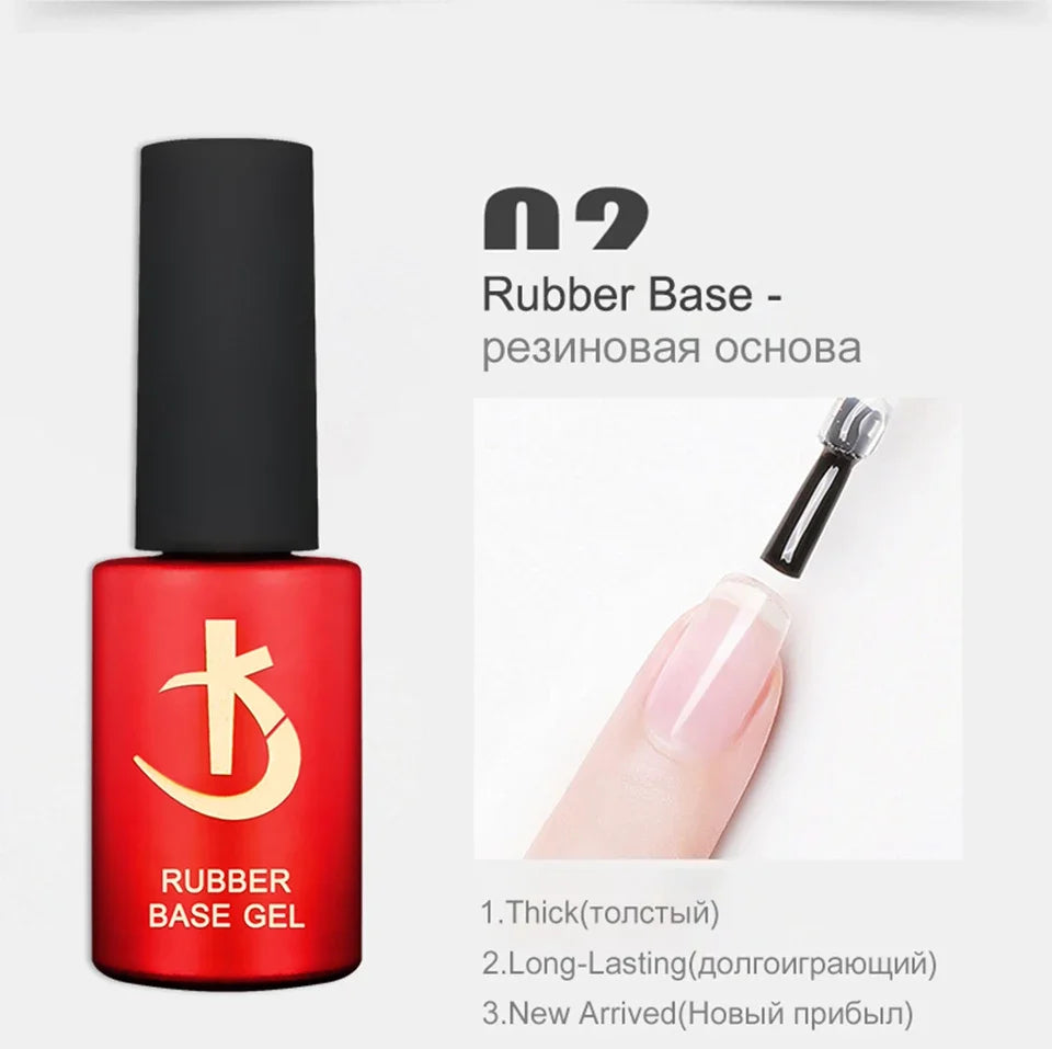 KODI JYJ Latest Thick Nail Base Coat 7ml Gel Varnish for Nail Manicure Semipermanent Rubber Base and Top Gel Nail Polish Gellak