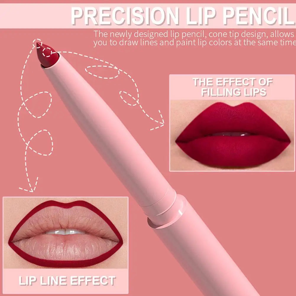 Lipstick Pen 6-color Lip Liner Matte Crayon Lipstick Long-lasting For Women's LIP Makeup  Gloss Sexy Lip Care Cosmetics