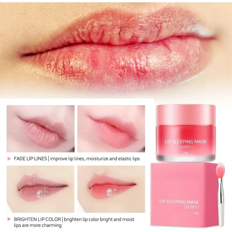 Berry Lip Sleeping Mask Night Sleep Maintenance Moisturizing Fade Lip Lines Nourishing Lip Balm Skin Care Korean Cosmetic