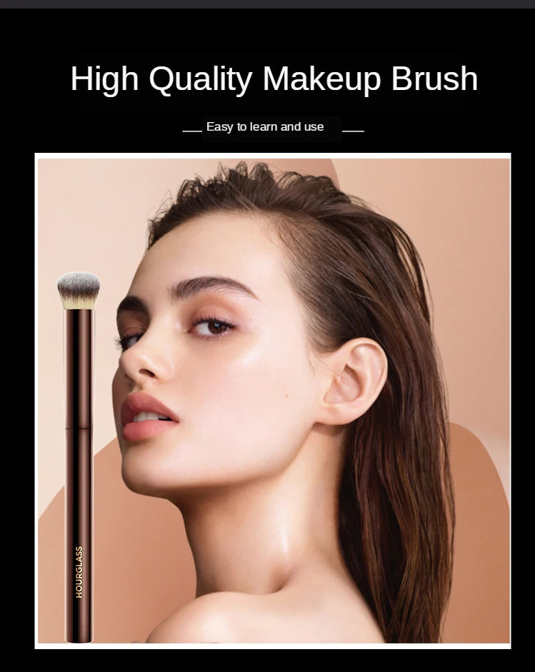 Hourglass Seamless Finish Concealer Brush Angled Concealer Brush Face Buildable Coverage Liquid Cream Stick Blending Makeup Tool