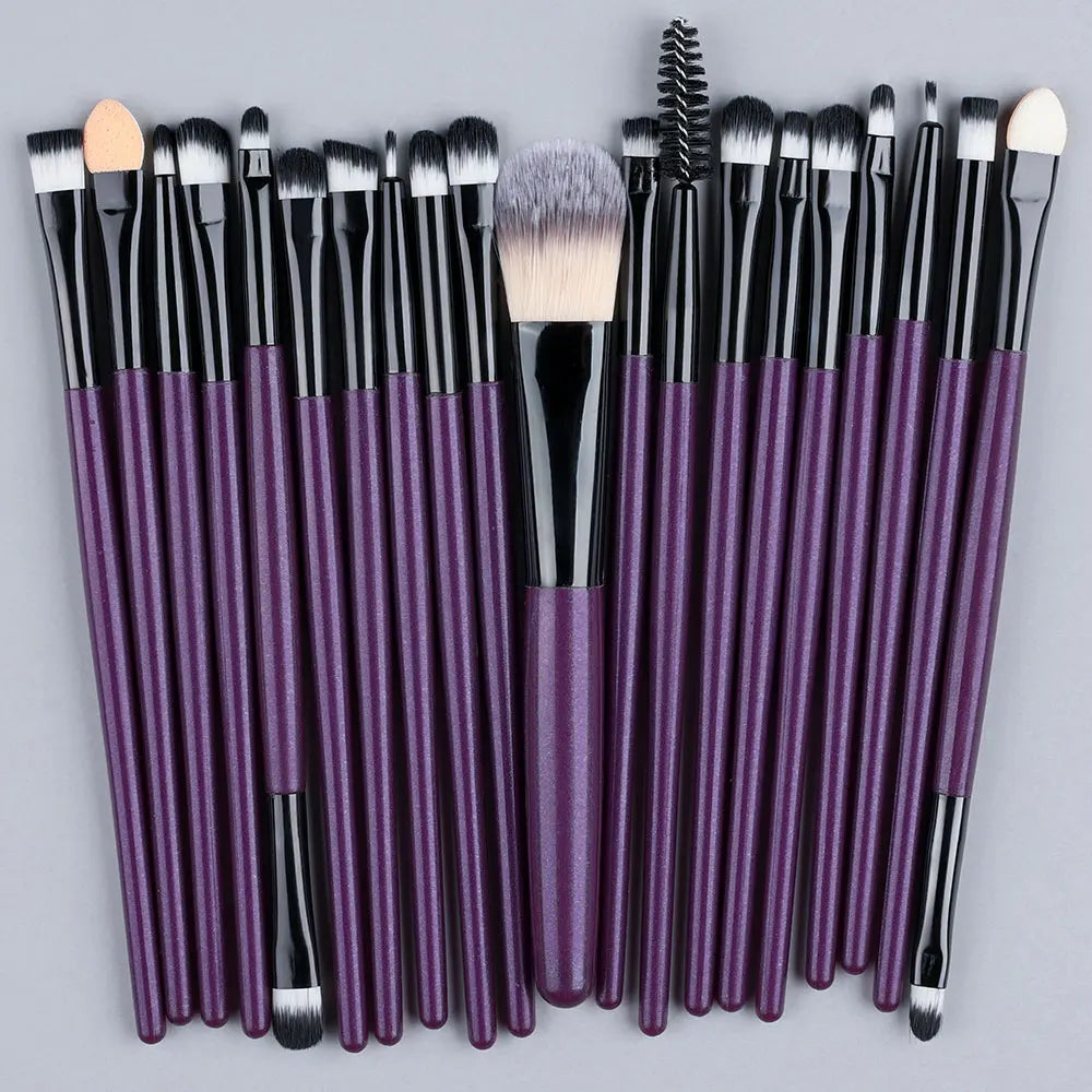 20PCS Makeup Brushes Set for Cosmetics Foundation Blush Powder Eyeshadow Kabuki Blending Brush With Powder Puff  Beauty Tools