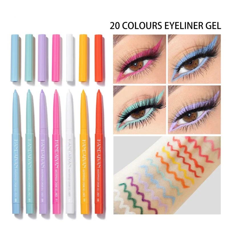 Sexy Purple Waterproof Matte Eye Cosmetics EyeLiner Pencil Long Lasting Women Fashion Pink Black Eye Charming Eye Liner Pencil