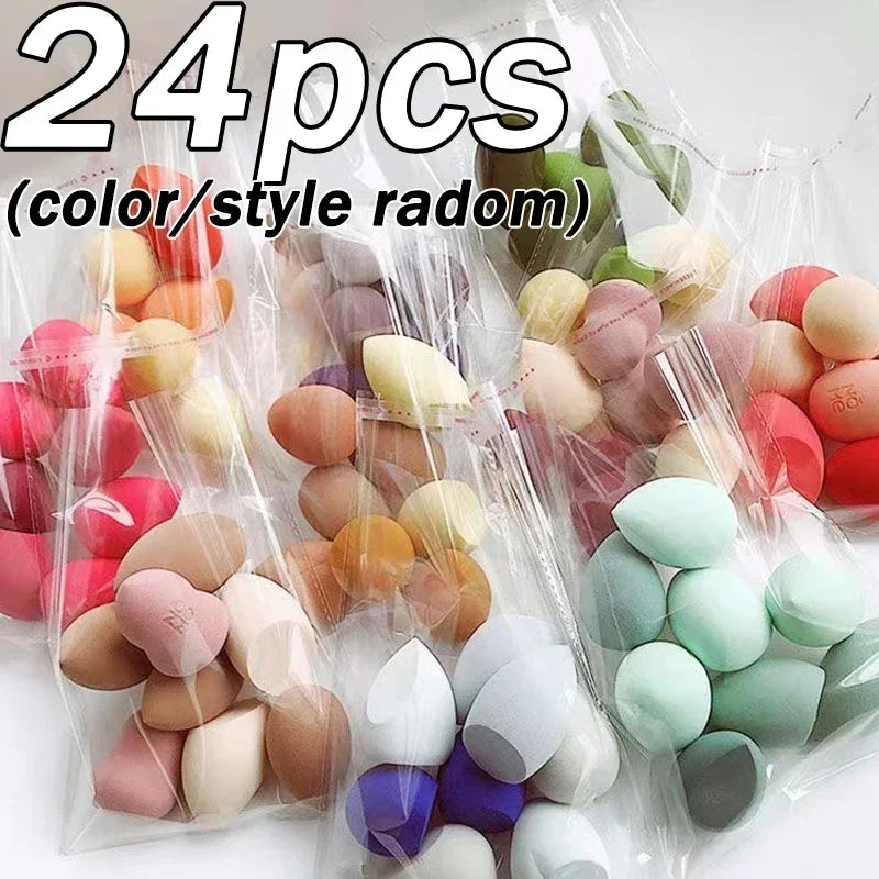 50pcs Makeup Blender Applicator Sponge Mini Blending Foundation Powder Cosmetic Egg Puff Dry Wet Use Face Puffs Air Cushion Tool