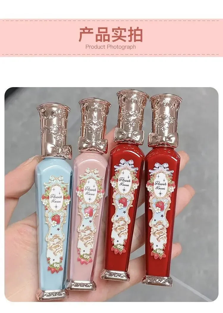 Flower Knows Strawberry Rococo Series Cloud Lip Cream Long Lasting Moisturizer Lip Tint Cosmetics Lip Gloss for Women Cosmetic