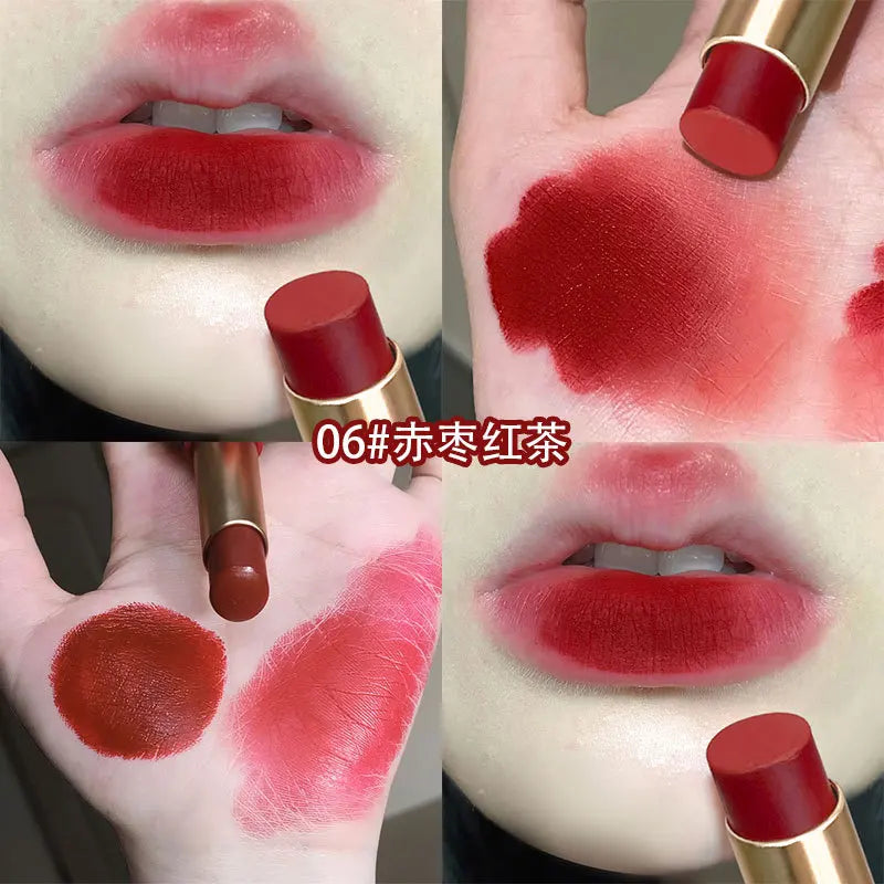 Waterproof Velvet Lipstick Easy To Wear Longstay Lip Stick Long-Lasting Matte Nude Lip Glaze Non-stick Makeup Lip Tint Cosmetics