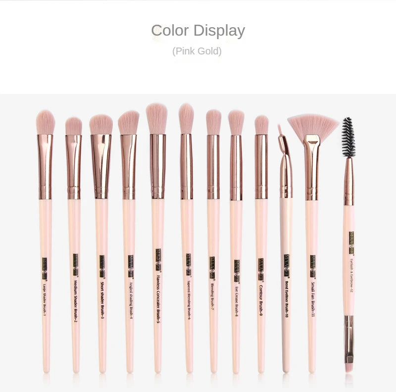 Makeup brushes set professional 12 pcs/lot Makeup Brushes Set Eye Shadow Blending Eyeliner Eyelash Eyebrow Brush For Makeup Tool