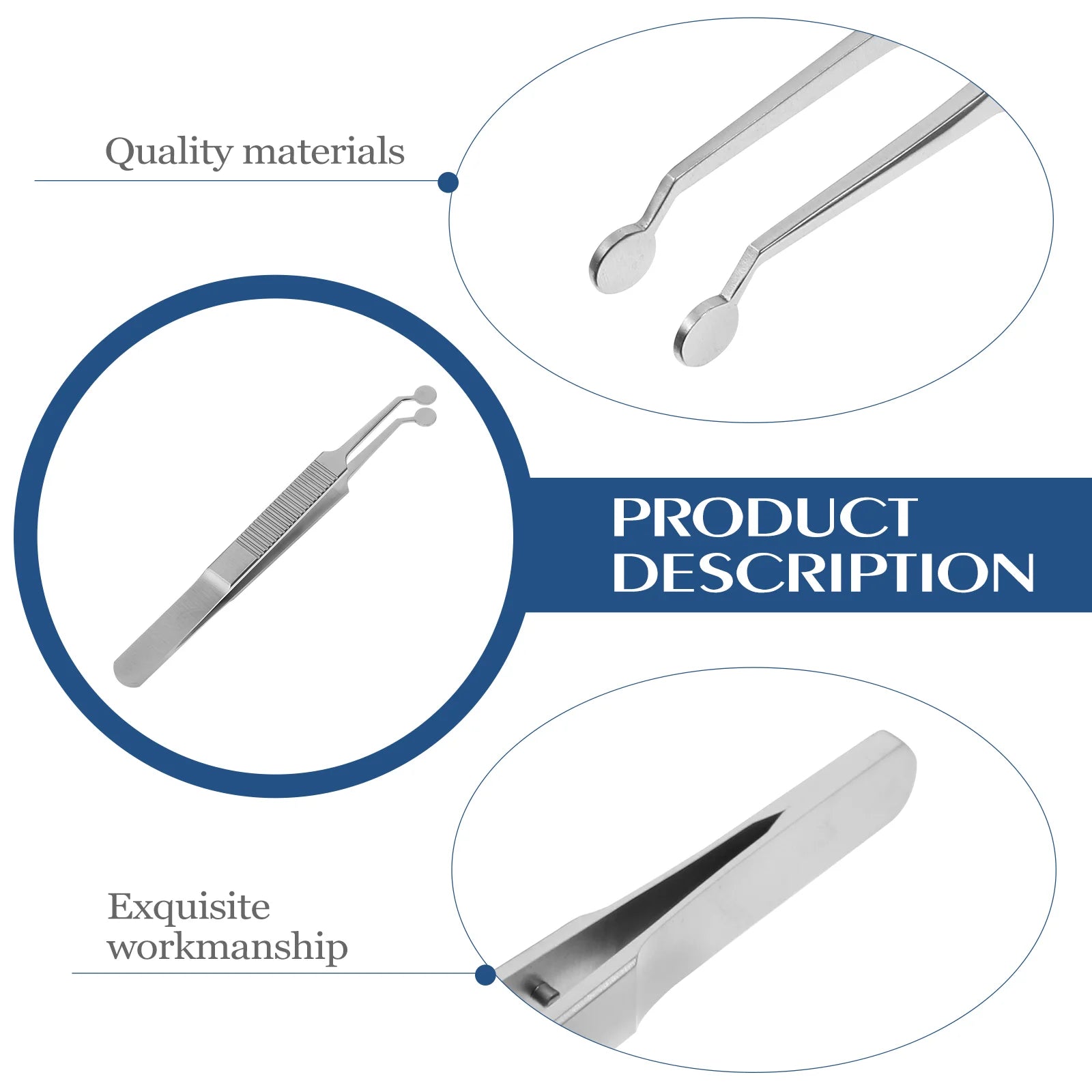 Round Head Style Eyelid Massage Tweezer Meibomian Gland Expressor Forcep