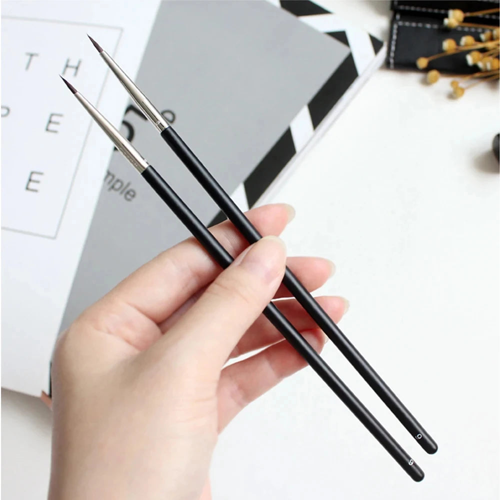 1 Pc Hot Women Beauty Mink Hair Black Fine Eyeliner Brush Eyebrow Cream Brush Eyeliner Pen Makeup Brushes Eyes Cosmetic Tools