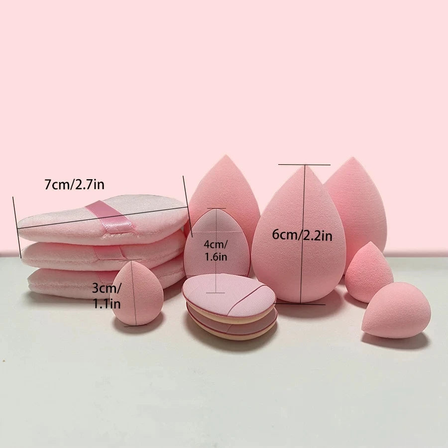 12pcs Makeup Sponge Blender Beauty Egg Soft Cosmetic Puff Foundation Sponges Powder Puff Women Make Up Accessories Beauty Tools