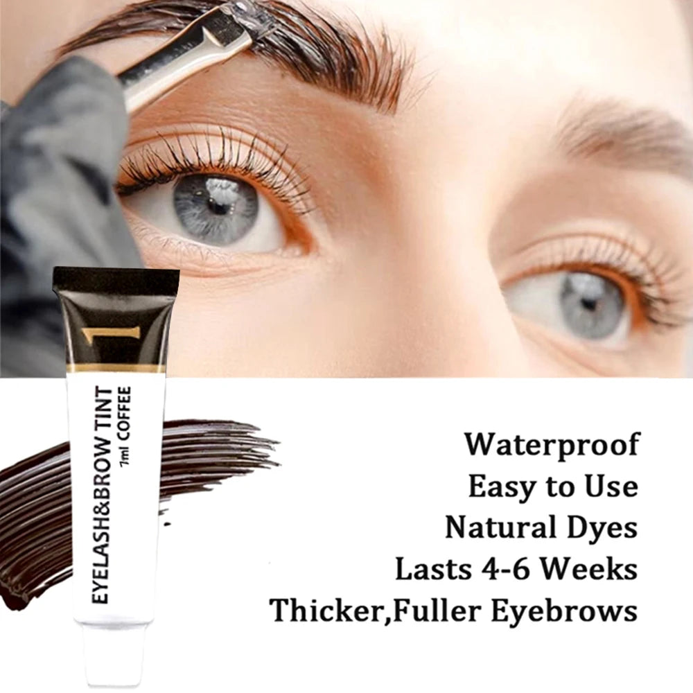 ICONSIGN Eyelashes and Eyebrow Tint Dye Professional Eyebrow Dye Waterproof Long-lasting Eyebrow Brow Kit Semi Permanent Eyebrow