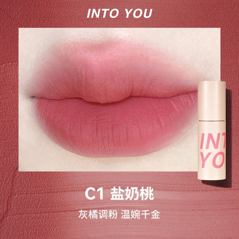 INTO YOU LIP MUD The Female Protagonist's Lips And Cheeks Are Dual Purpose Misted Face Mouth And Red Lip Beauty Cosmetics