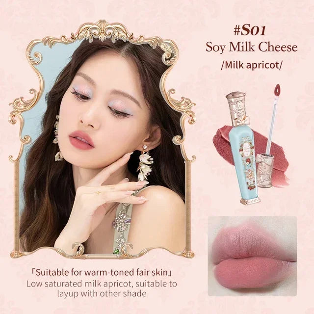 Flower Knows Strawberry Rococo Series Cloud Lip Cream Long Lasting Moisturizer Lip Tint Cosmetics Lip Gloss for Women Cosmetic