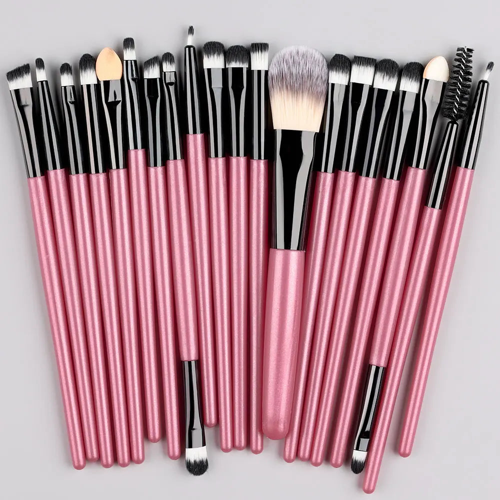 20PCS Makeup Brushes Set for Cosmetics Foundation Blush Powder Eyeshadow Kabuki Blending Brush With Powder Puff  Beauty Tools