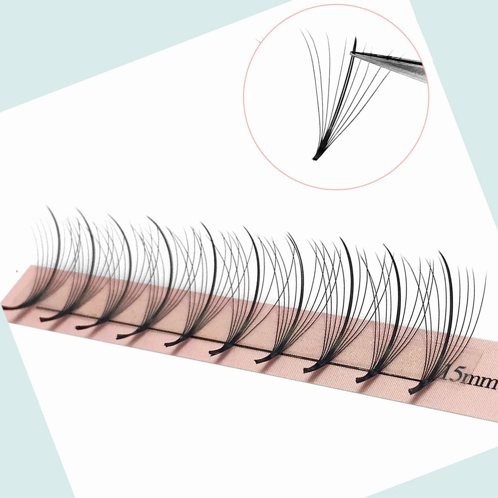 Goddess Wispy Premade Volume Fans 9D/13D  Individual Lashes Extension Pointy Stem 320 Fans Faux Mink Pre Made Russian Lashes