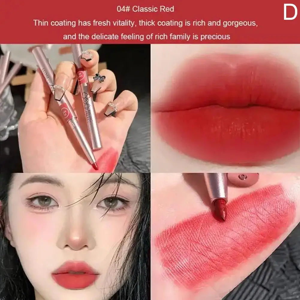 Lipstick Pen 6-color Lip Liner Matte Crayon Lipstick Long-lasting For Women's LIP Makeup  Gloss Sexy Lip Care Cosmetics