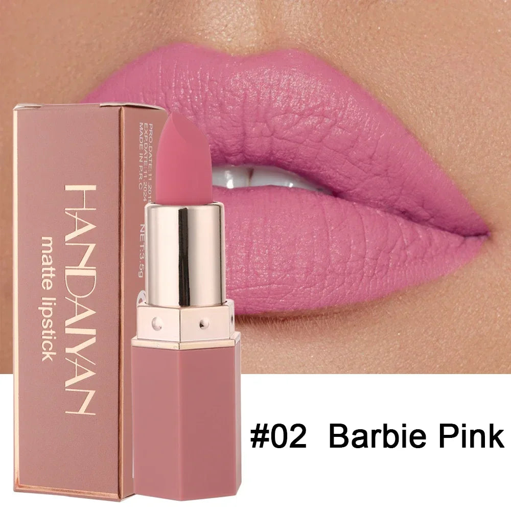 Waterproof Nude Matte Lipsticks Long Lasting Lip Stick Not Fading Sexy Red Pink Velvet Lipsticks Makeup Cosmetic Batom 6 Colors